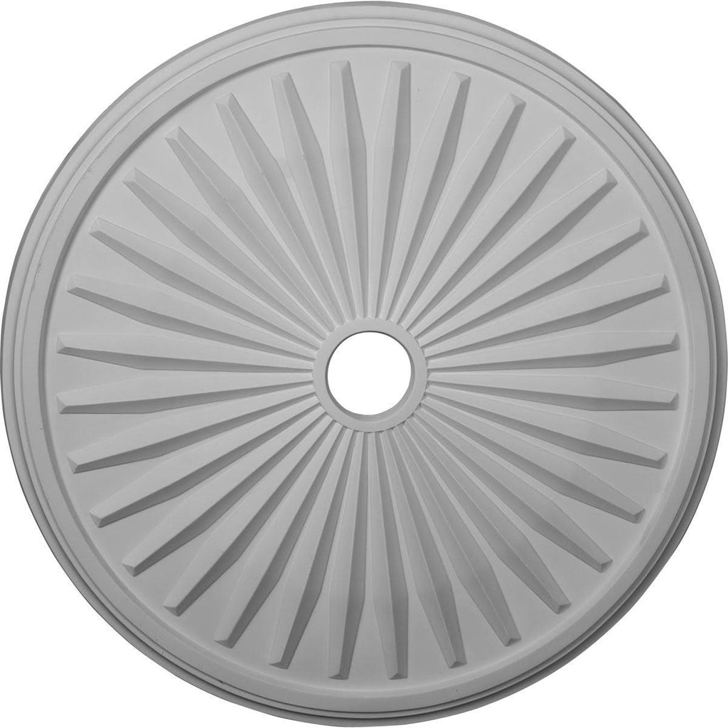 33 1/8x22OD x 3 1/2x22ID x 1 3/8x22P Hand-Painted Brushed Mahogany Ceiling Medallion J24841