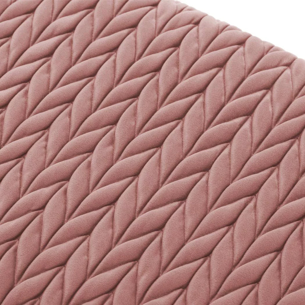 Pink Velvet Upholstered Ottoman Bench J71037