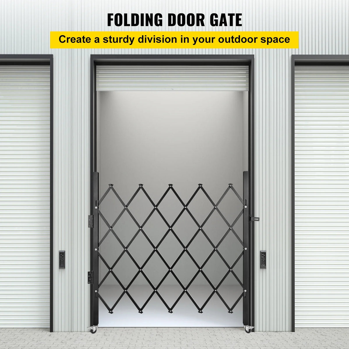 Folding Steel Security Gate with Padlock I1286