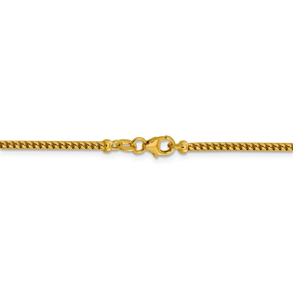 14kt Yellow Gold 2mm Franco Chain 20 inch Lobster Clasp O355464