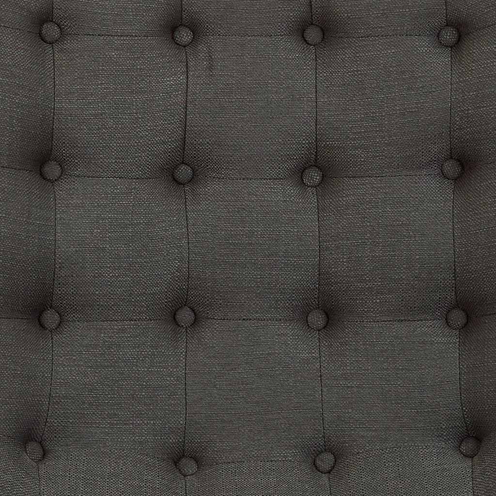 Charcoal Fabric Tufted Chair with Coffee Legs J89076