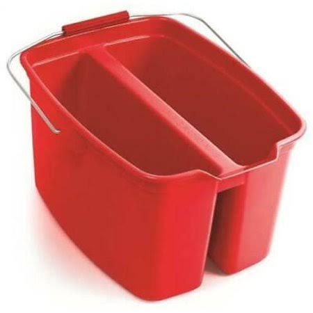 Plastic Double Bucket, 19 Quart Capacity, Red N6452