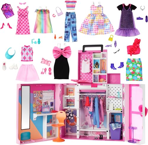 Barbie Dream Closet Playset with 35+ Doll Clothes & Accessories Q2424