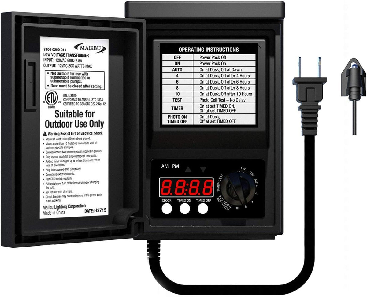 200 Watt Low Voltage Landscape Lighting Transformer Y431