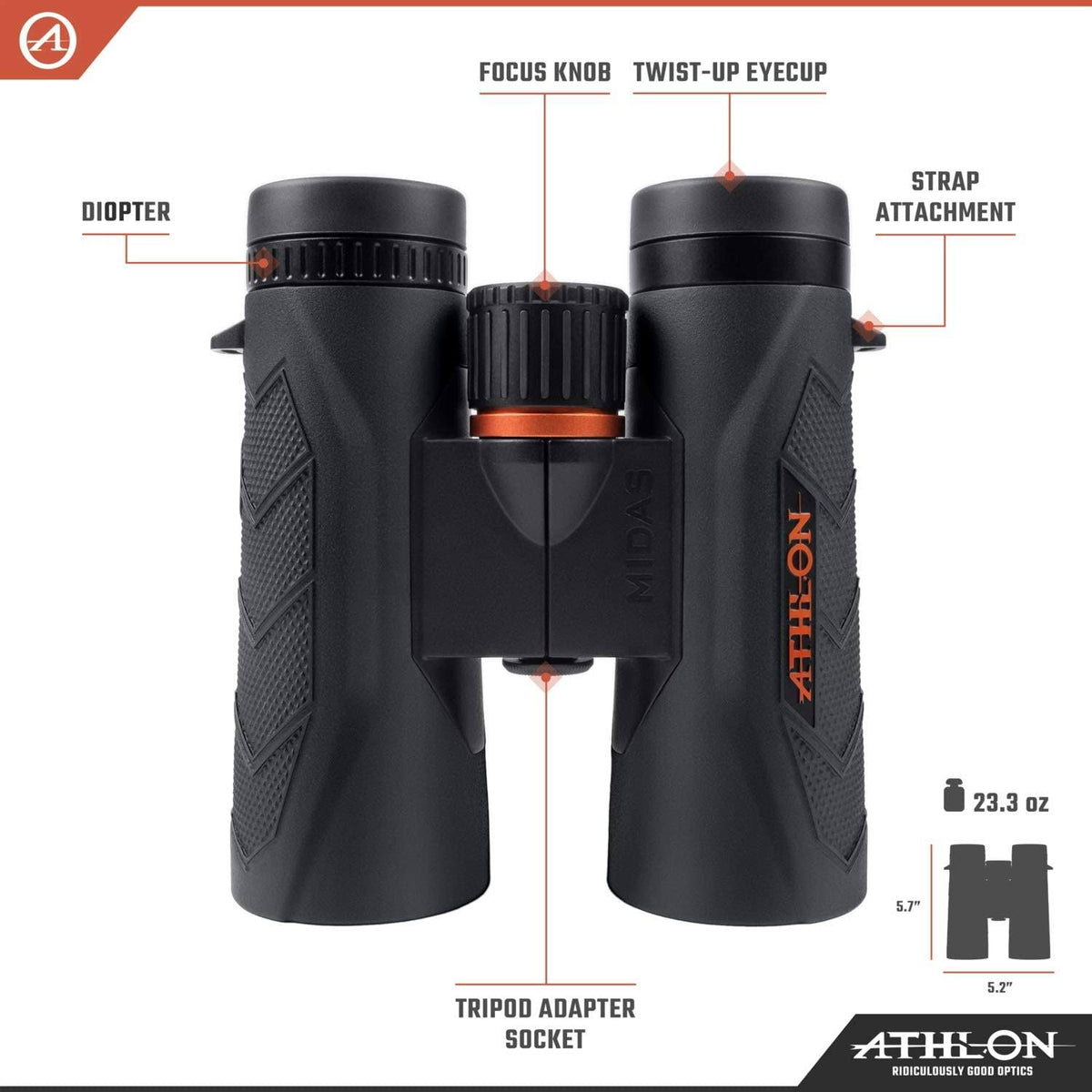 10x50 Midas UHD Binoculars with Lens Cleaning Pen and Cloth Bundle Z589450