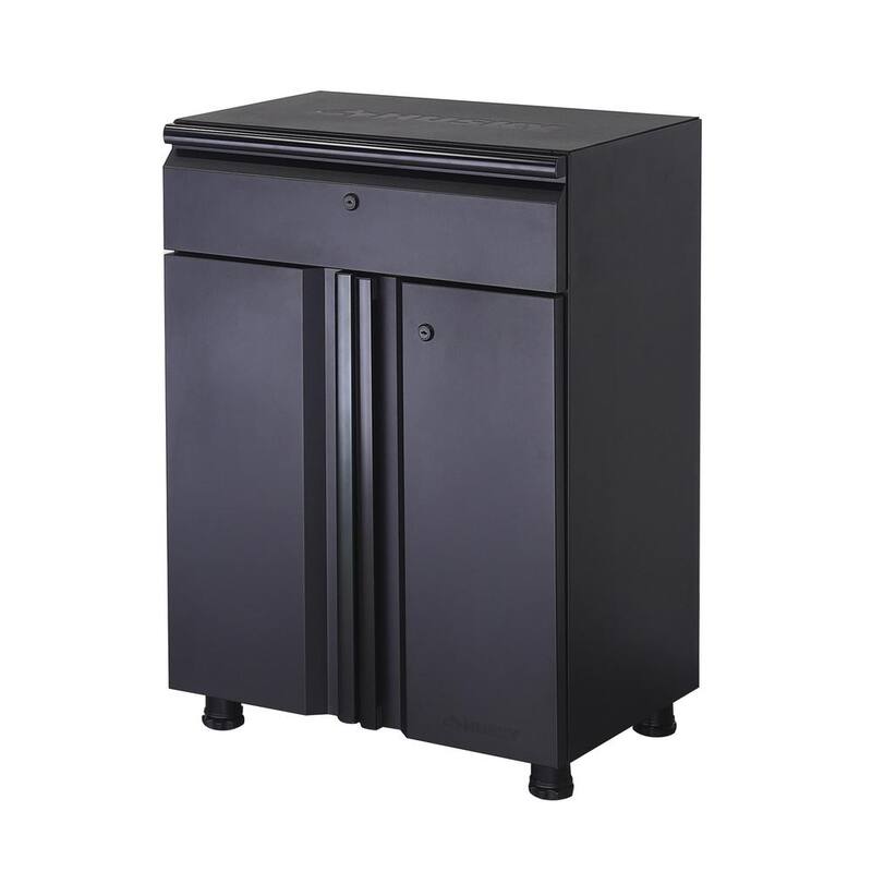 7-Piece Welded Steel Garage Storage System in Black X9064