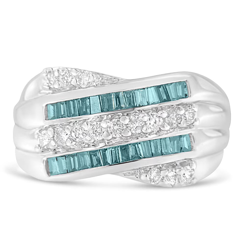 14k White Gold Diamond Band Ring X416264