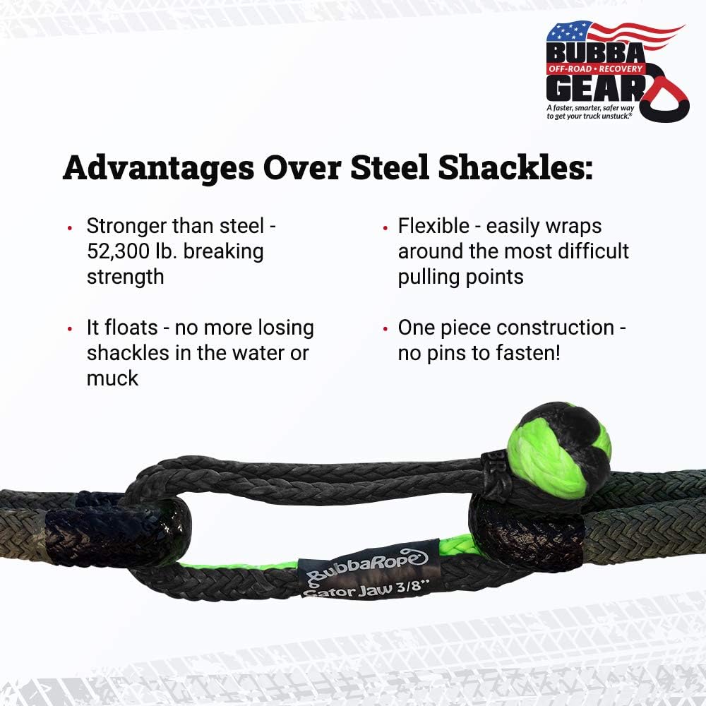 Green Pack of 2 Synthetic Tow Shackle G46848