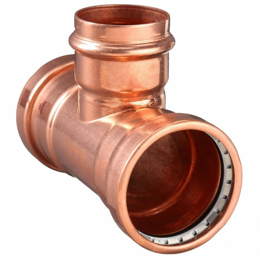 Copper XL Tee, 2-1/2x22 x 2-1/2x22 x 2x22 Q56746