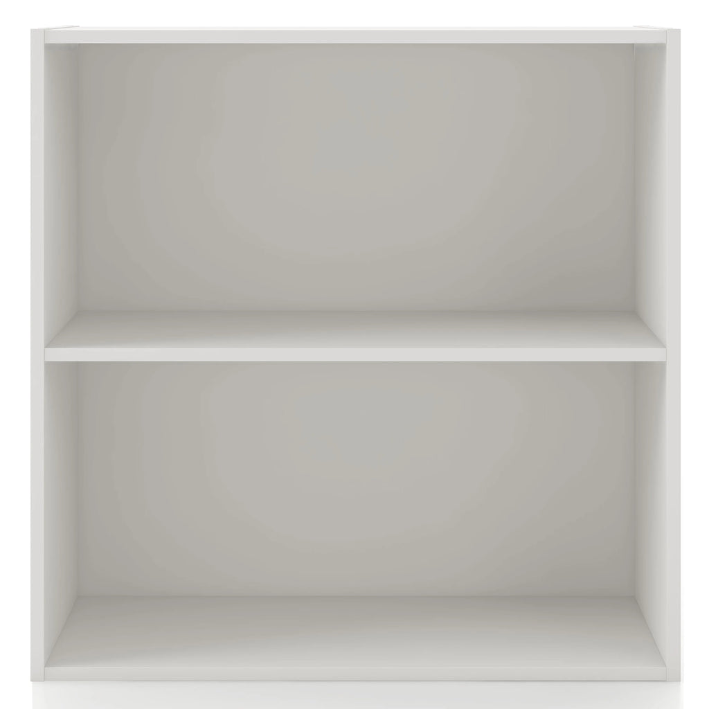 White 2-Tier Wood Bookcase P4462