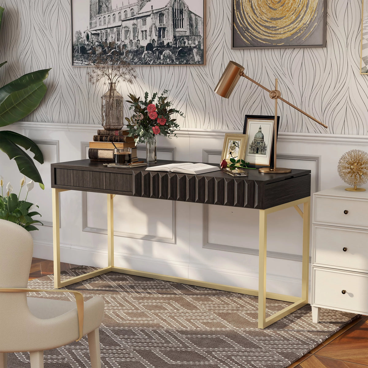 57-inch Metal Lift-top Standing Desk C671