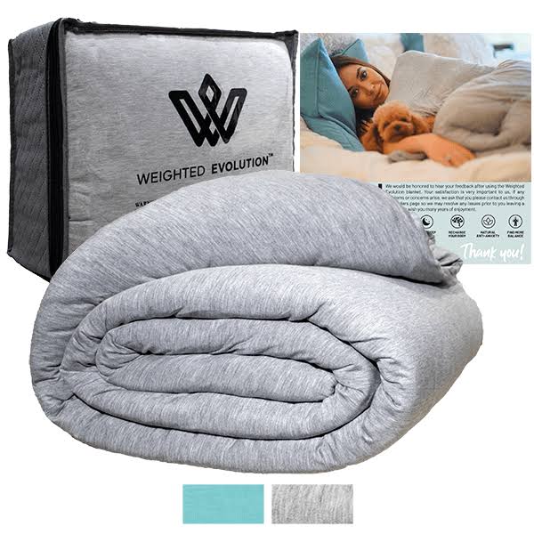 Weighted Blanket with Organic Bamboo Duvet Cover Q7640