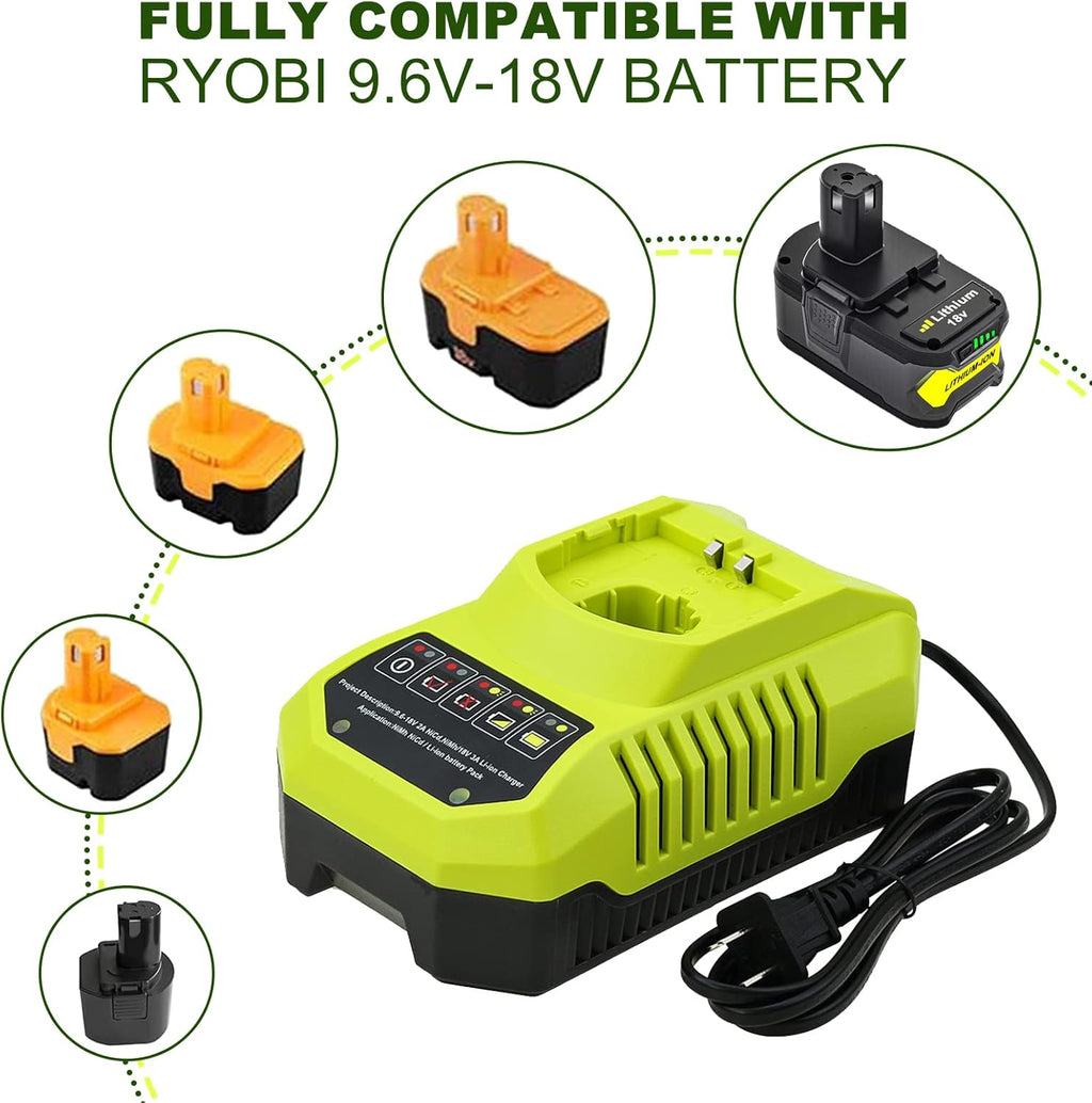2Packs 18V 3000mAh Replacement Battery and Charger U498075