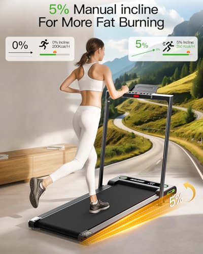 2.5 HP Under Desk Treadmill with Remote Control and LED Display J8482