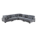 Gray Corduroy Modular Sectional R796