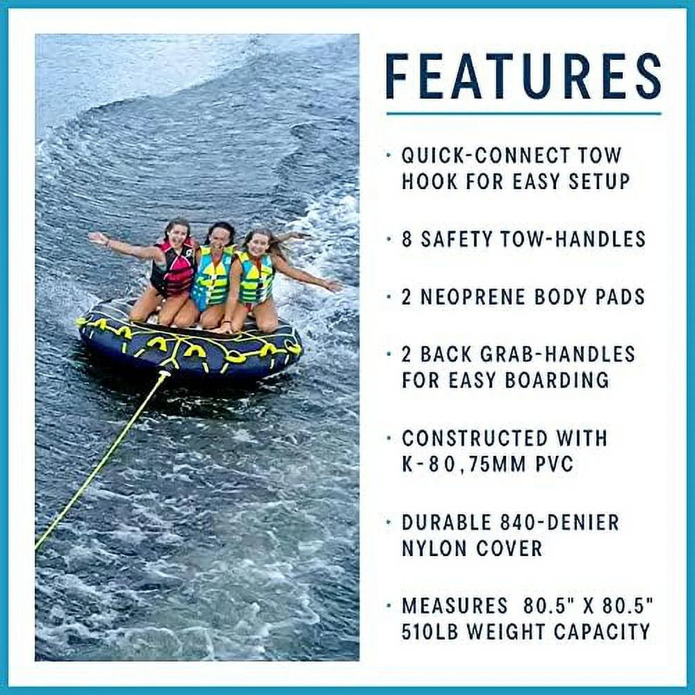 Towable Deck Tube with Quick-Connect Tow Hook B851039
