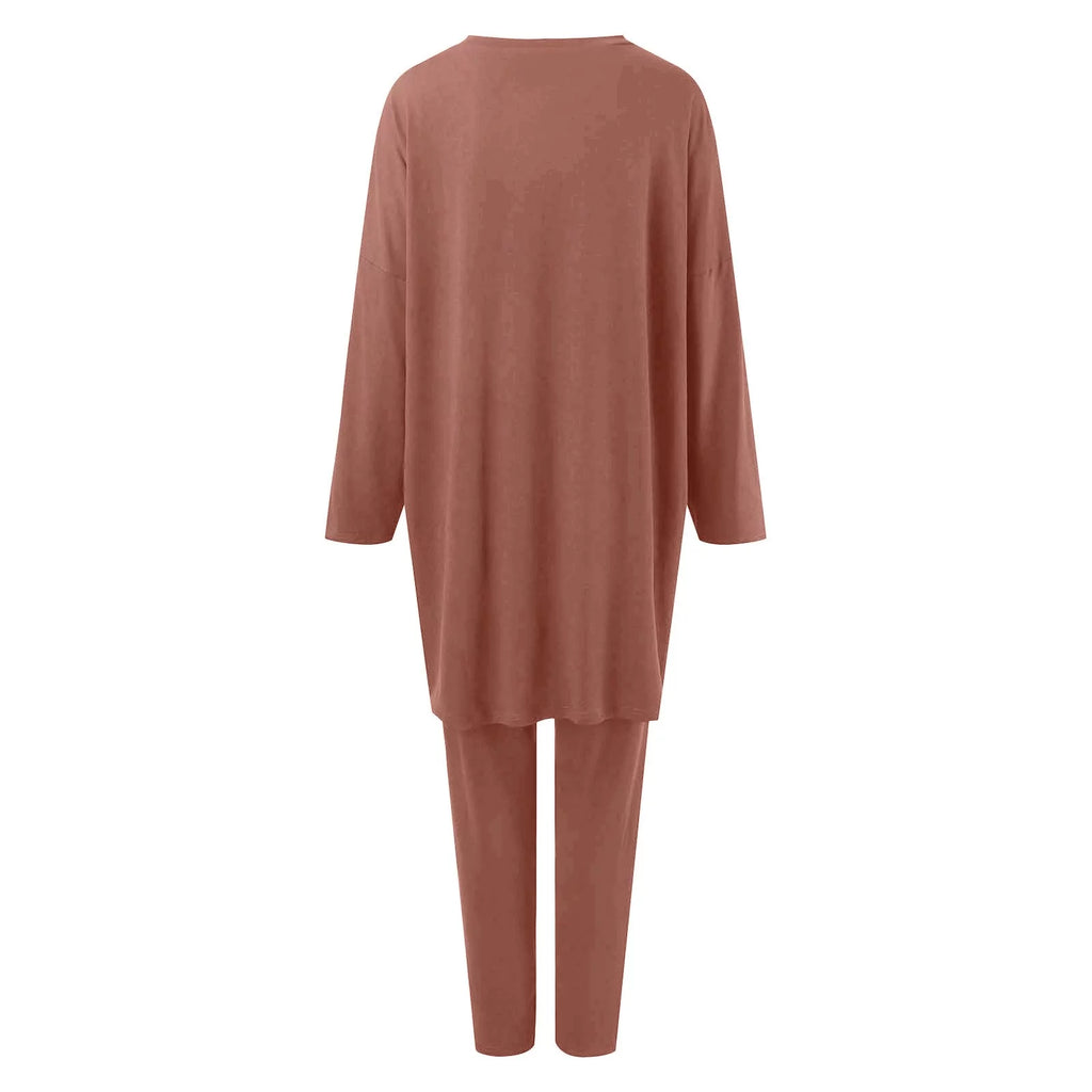 Oversized T Shirt Tops Long Pants 2 Piece Outfit Set E418140