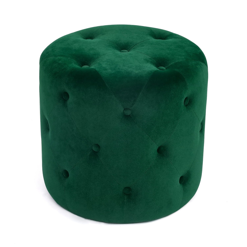 Round Velvet Ottoman I5938