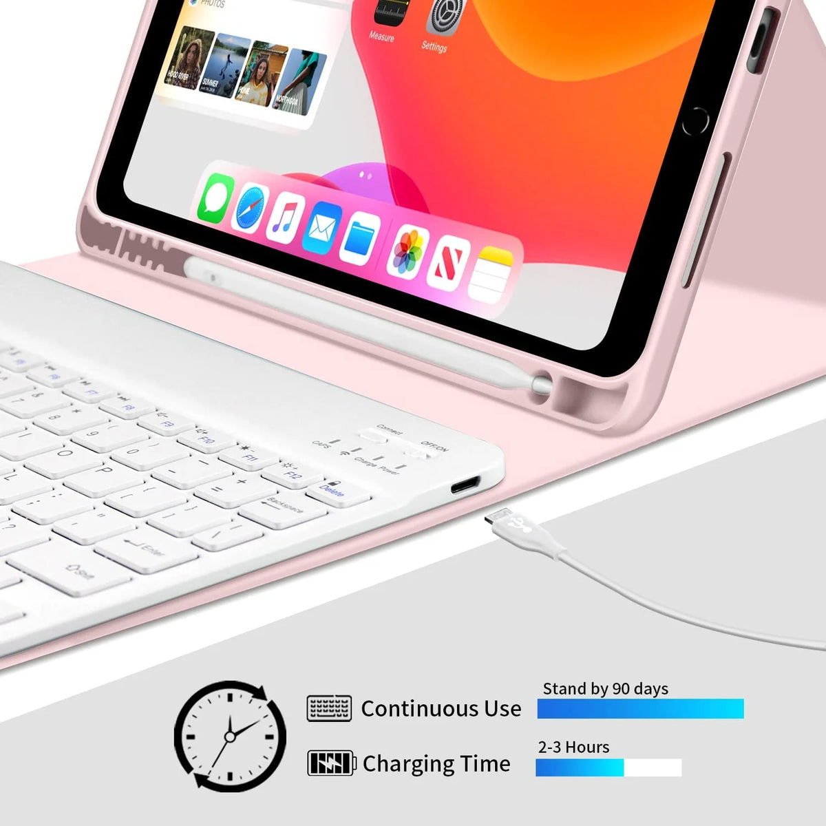 Keyboard Case with Pencil Holder for iPad 9.7 Inch L34301