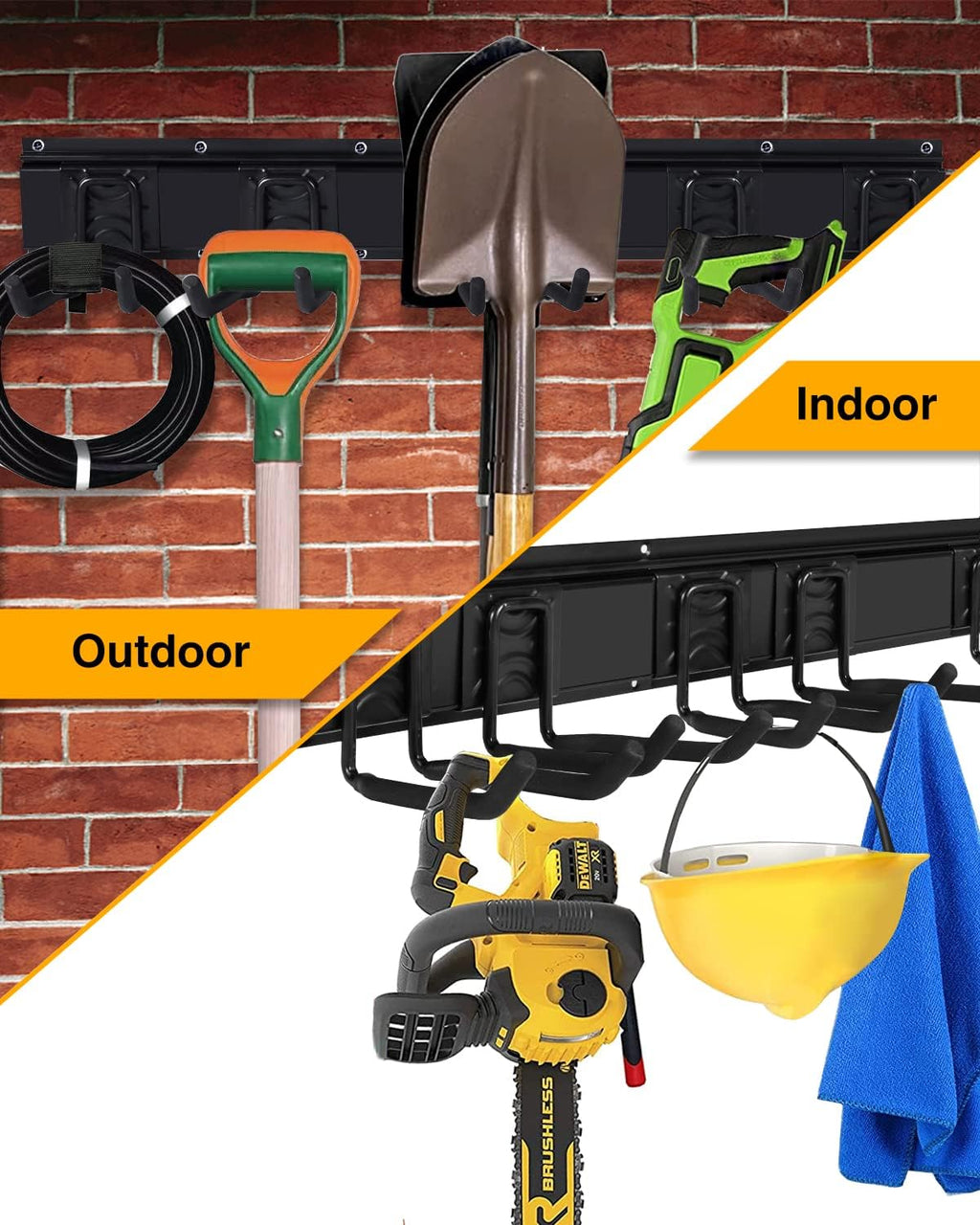 64INCH 4 Rail Aluminum Steel Wall Mount Tool Organizer, Pack of 2 R55788