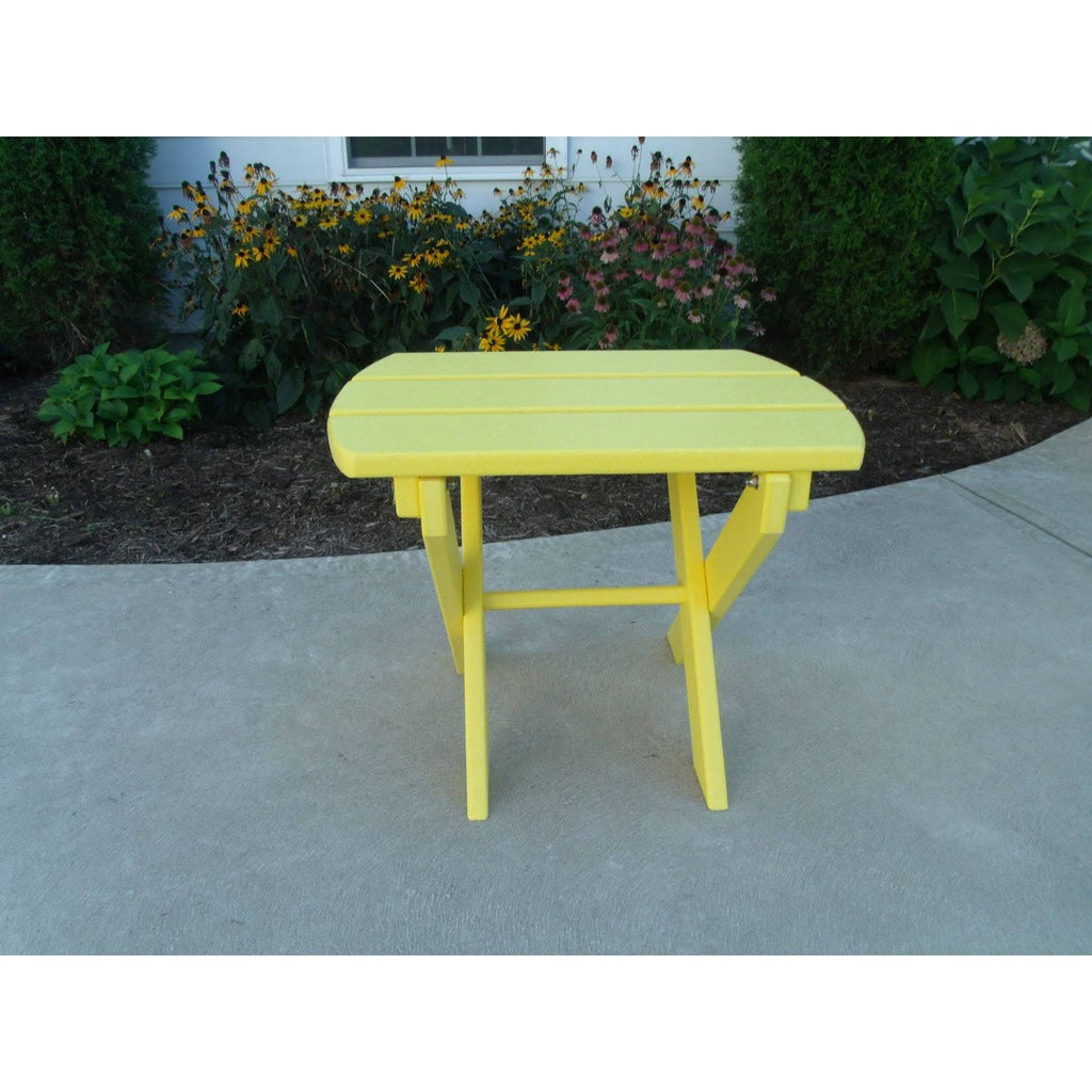 Lime Green Recycled Poly Lumber Folding End Table G378