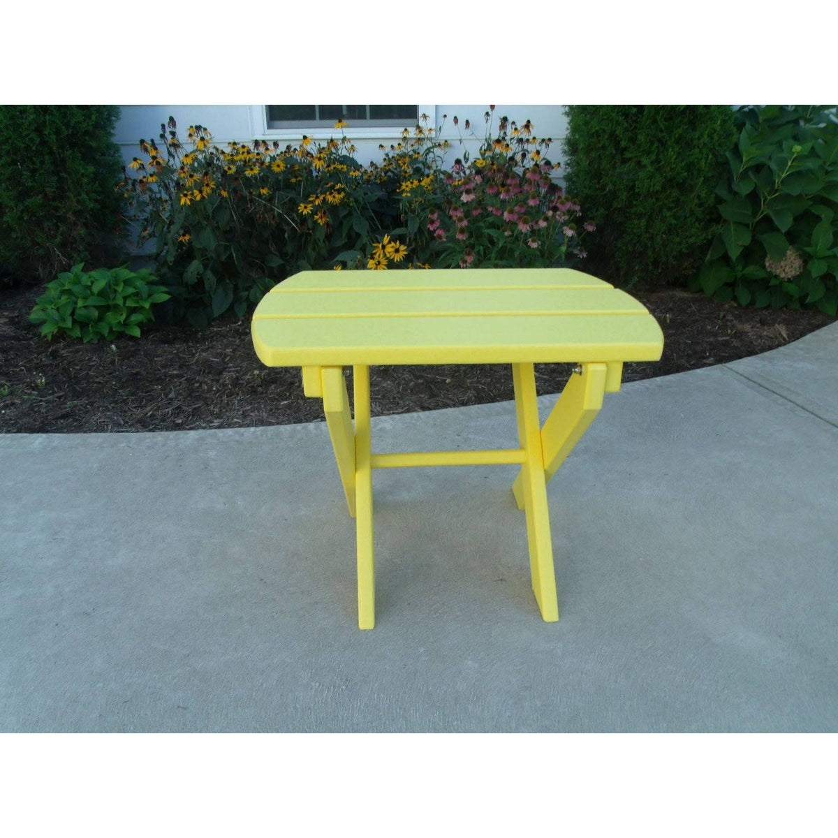 Lime Green Recycled Poly Lumber Folding End Table G378