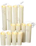 Set of 12 Battery Operated Floating Hanging Candles L41404