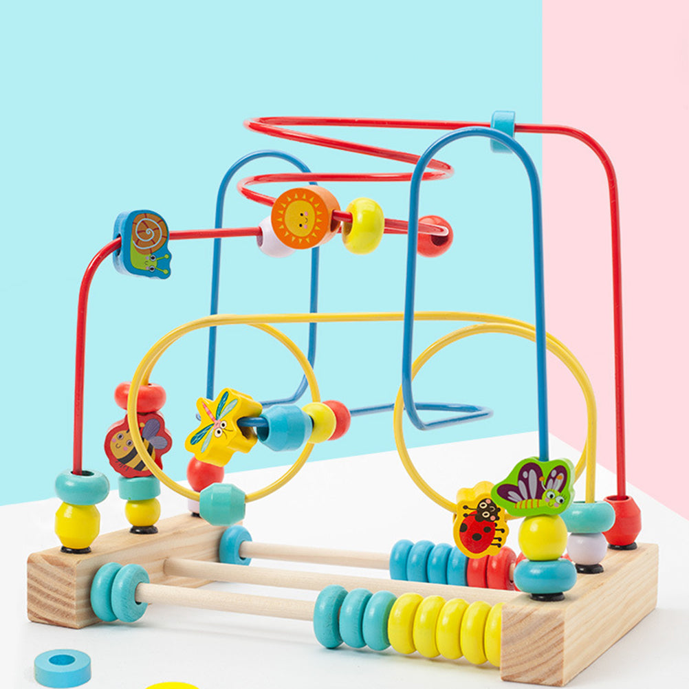 Solid Wood Bead Maze Toys Y93935