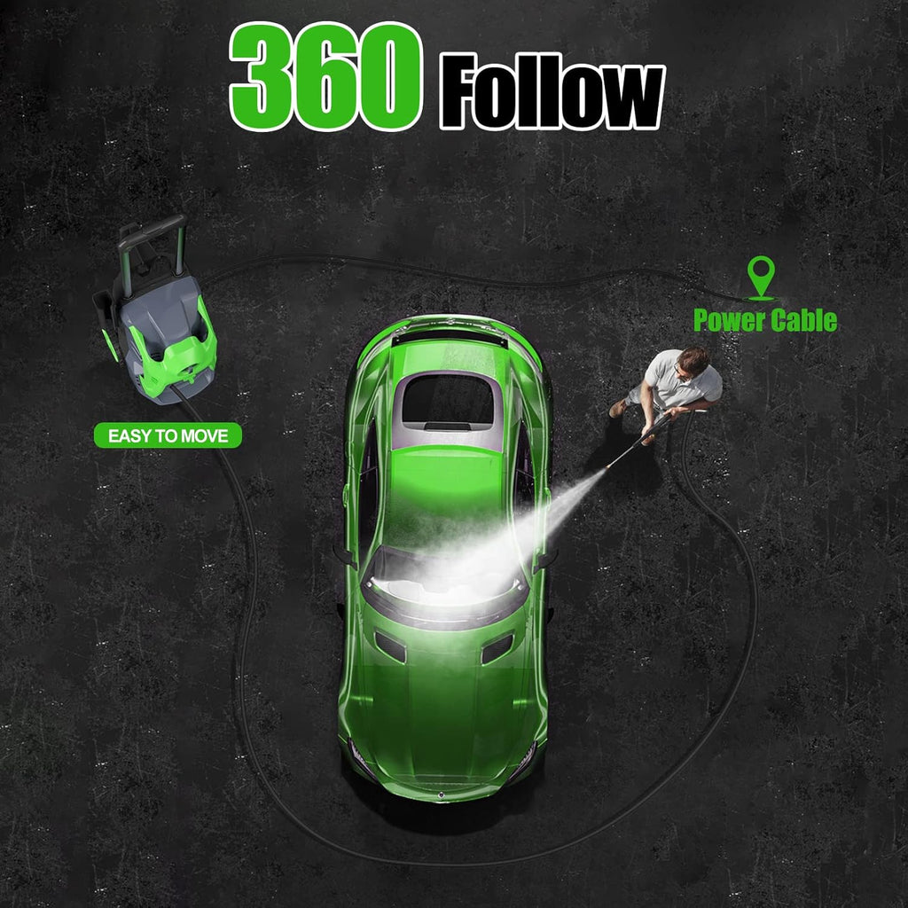 3000 PSI Electric Pressure Washer with 4 Nozzles Foam Cannon F77301