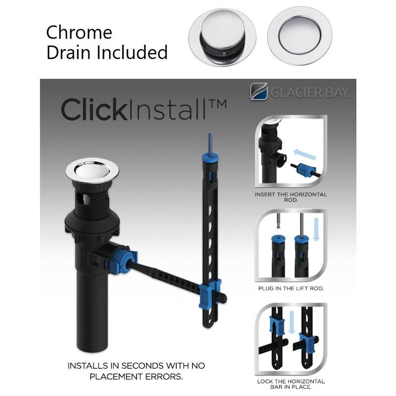 8 in. Widespread Double-Handle High-Arc Bathroom Faucet Polished Chrome X394