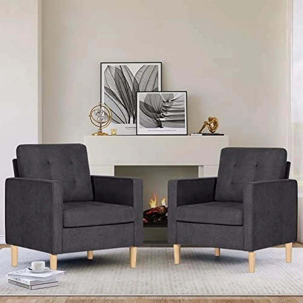 57" Tufted Loveseat and Chair Set of 2 M657