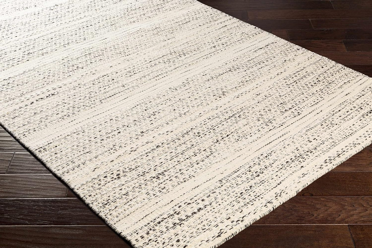 Natural Fiber Wool Area Rug - Black, Cream, Beige - 8'10" x 12' K46258