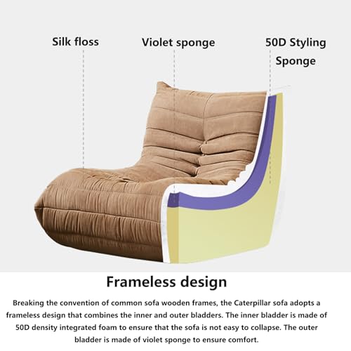 Pink Floor Sofa with Removable Headrest H9491