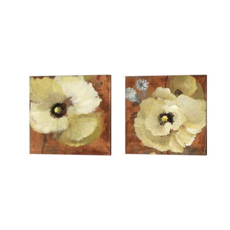 2 Piece Canvas Art Set, 14 x 14, White R925
