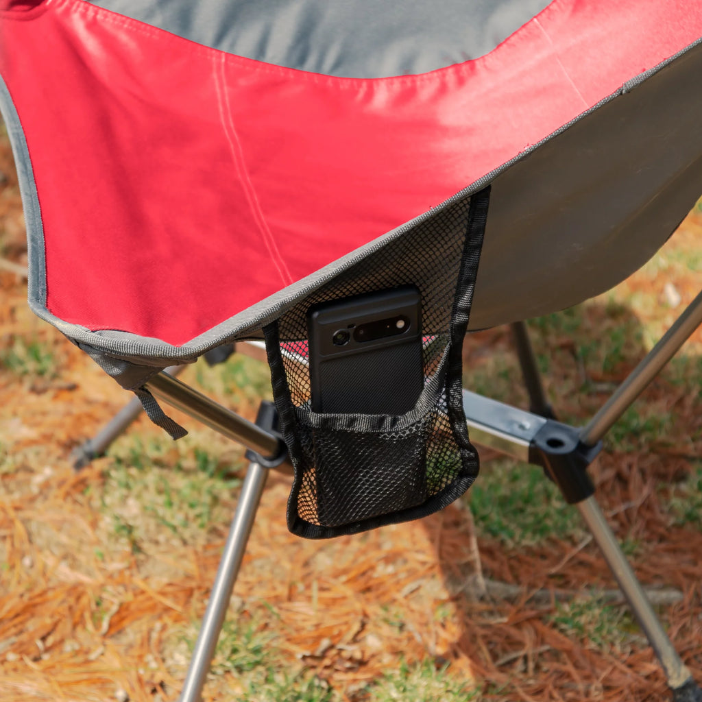 Red and Gray Backpack Camping Chair A8849