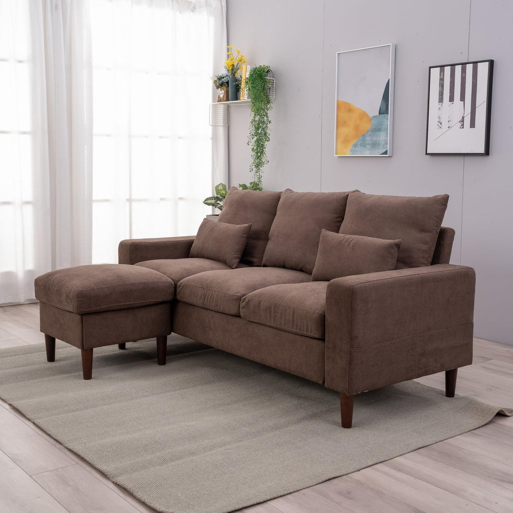 Convertible Sectional L-Shaped Fabric Sofa U5183