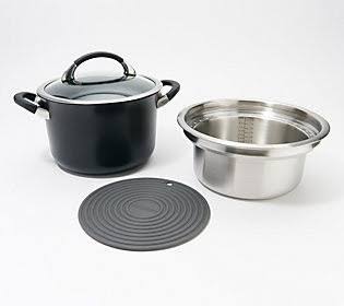 4-Piece Hard-Anodized Stock Pot Set H93824