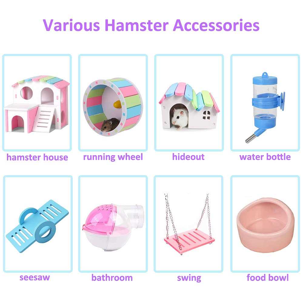 Large Hamster Cage with Crossover Tubes Tunnels Z235714