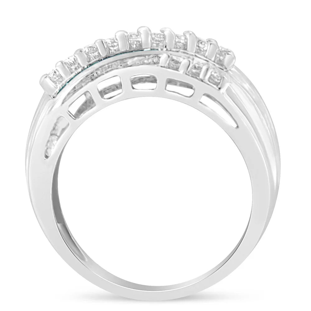 14k White Gold Diamond Band Ring X416264