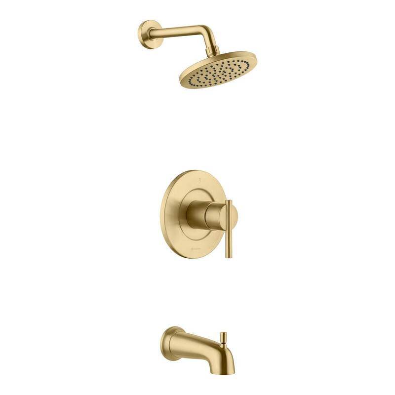 Single-Handle 1-Spray Tub and Shower Faucet 1.8 GPM Matte Gold T33494