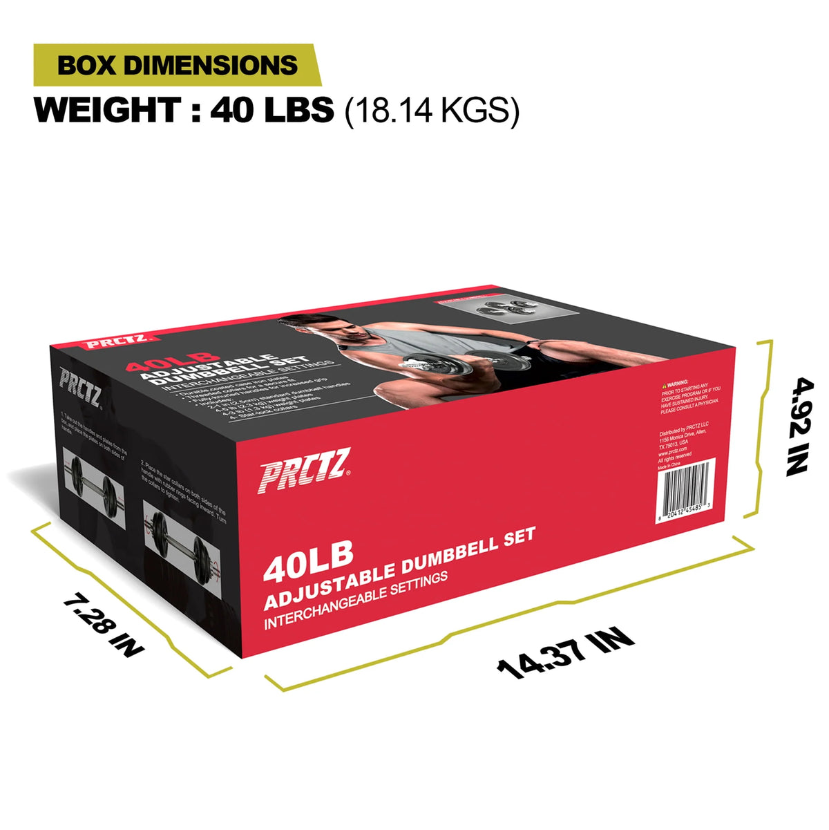 40lb Adjustable Dumbbell Set H4748