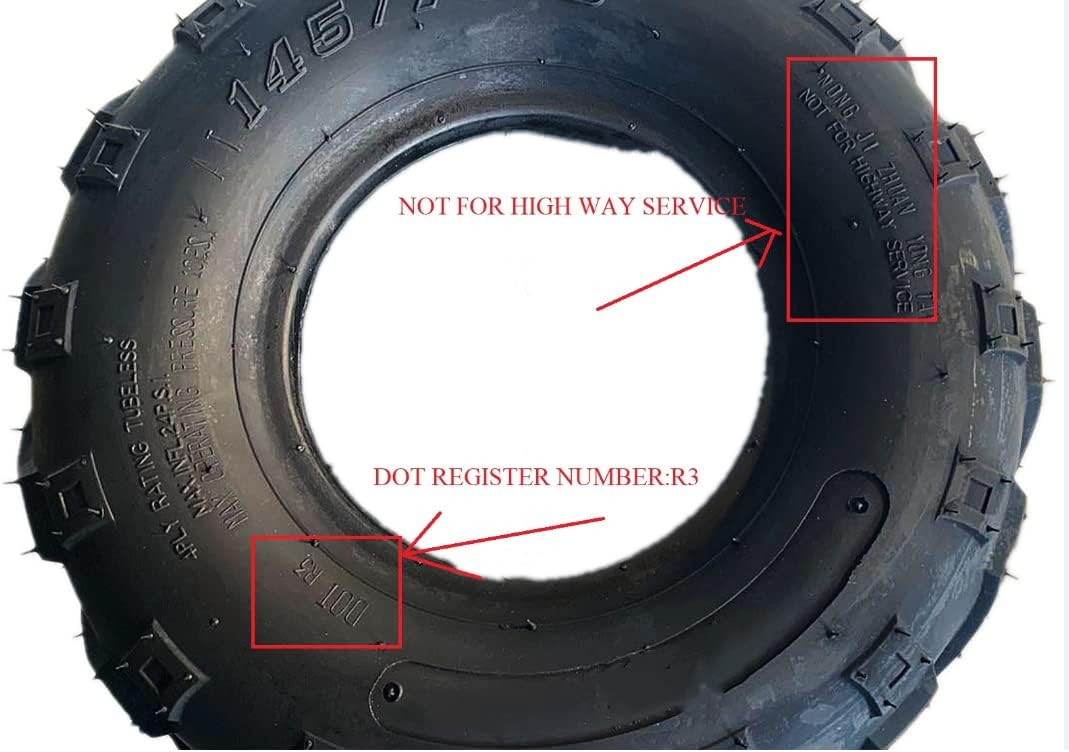 Set of 4 All Terrain ATV UTV Tires 25x8-12 Front 25x10-12 Rear 6PR J8453