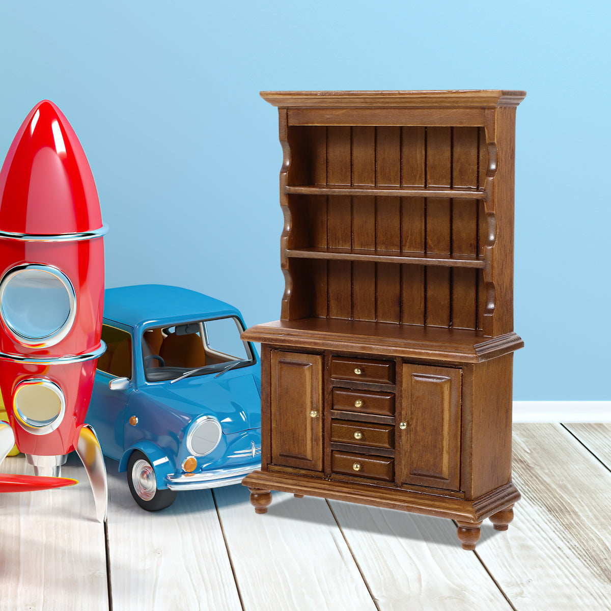 Walnut Color Wood Bookshelf N45441