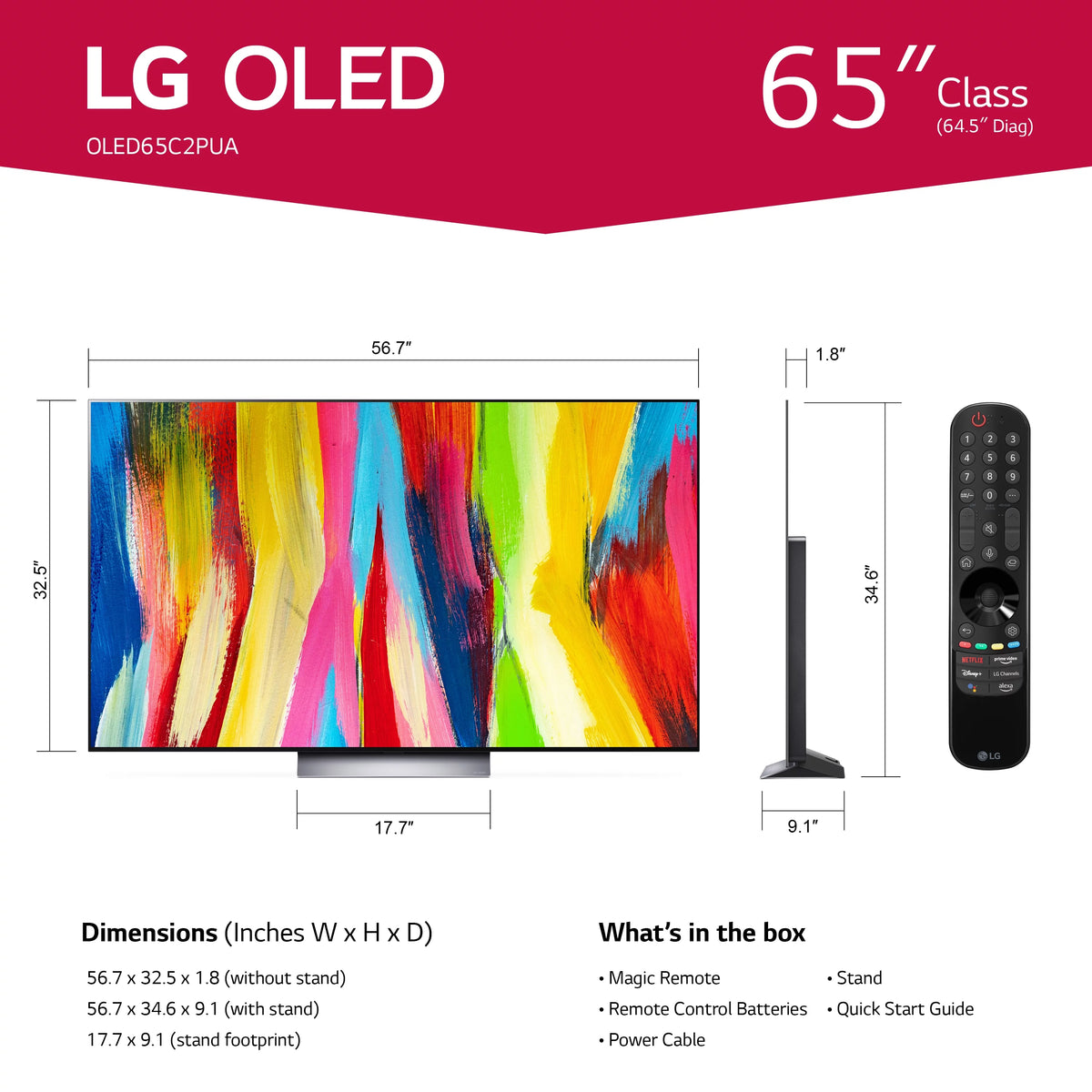 65 Class 4K UHD OLED Smart TV with Dolby Vision W112907