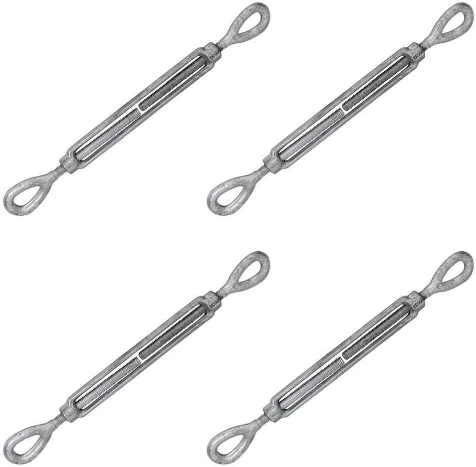 5/8 Inch x 6 Inches Galvanized Eye and Eye Turnbuckles Pack of 2 Q752009