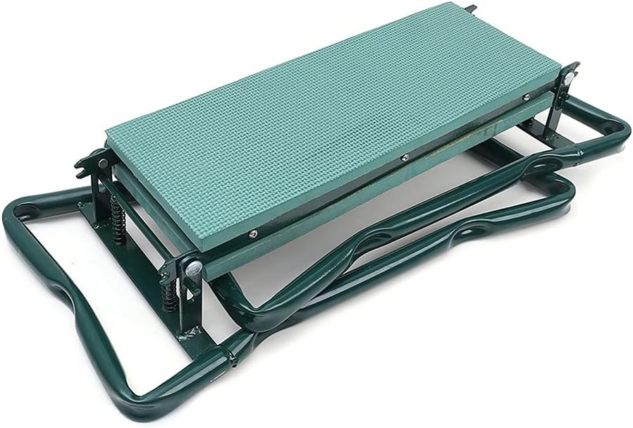 Garden Kneeler Seat Foldable Stool with Tool Bag EVA Foam Pad O14745