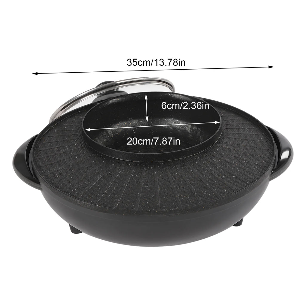 Portable Circular Hotpot Grill Combo Nonstick P814