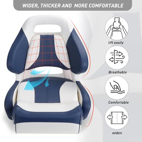 Yellowish-Brown/Black Flip Up Boat Bucket Seat Q825499