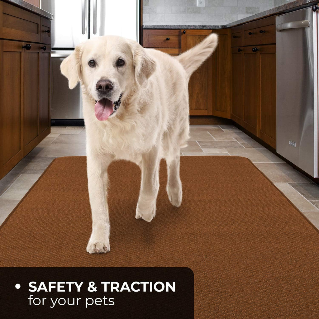 Skid-Resistant Carpet Runner Toffee Brown 8 Feet X 27 Inches A254