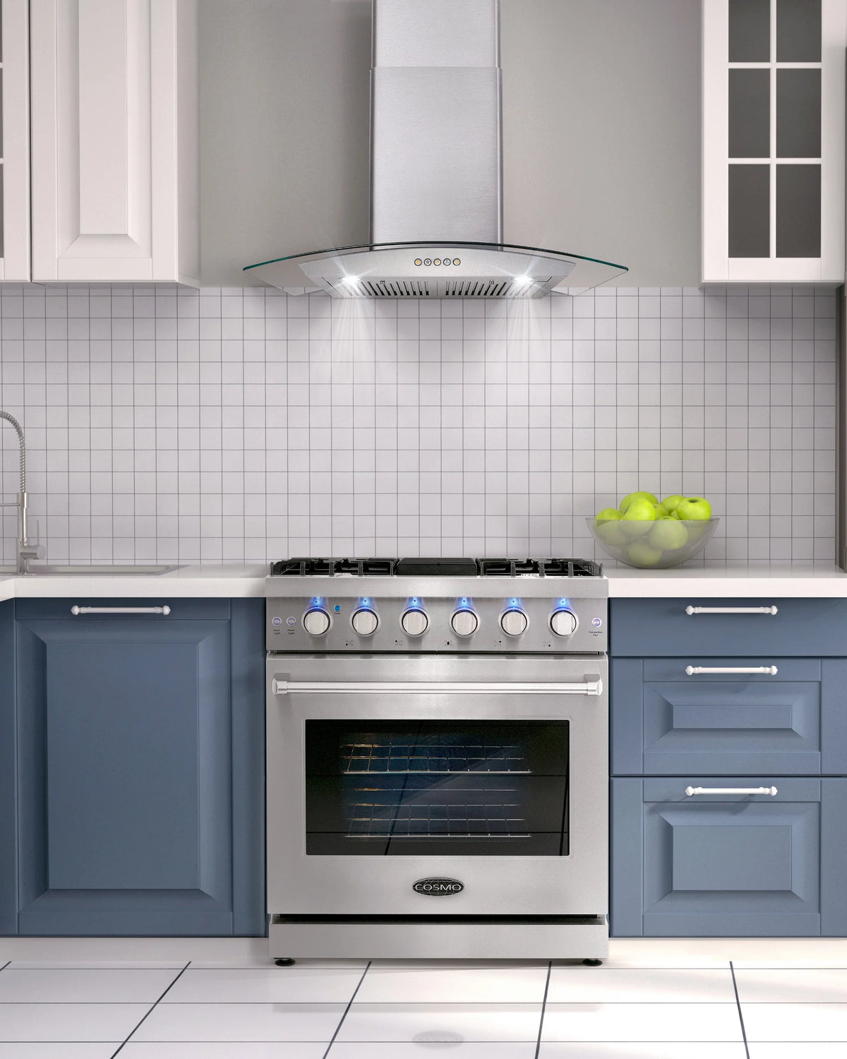 5 Piece Kitchen Appliance Package with Gas Range Dishwasher French Door Refrigerator Wine Refrigerator F134456